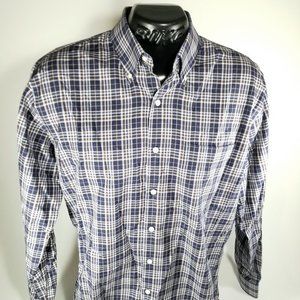 Peter Millar Long Sleeve Blue Brown Men's Large